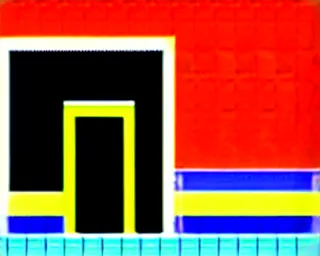 Image similar to Pixel art of a rural gas station at dusk, in the style of 1981 Video Games, 4bit, CGA, 16 colors, high contrast