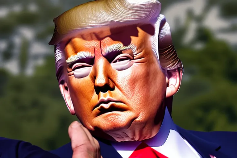 Image similar to trump, ultra realistic!!!, clear weather, golden hour, sharp focus