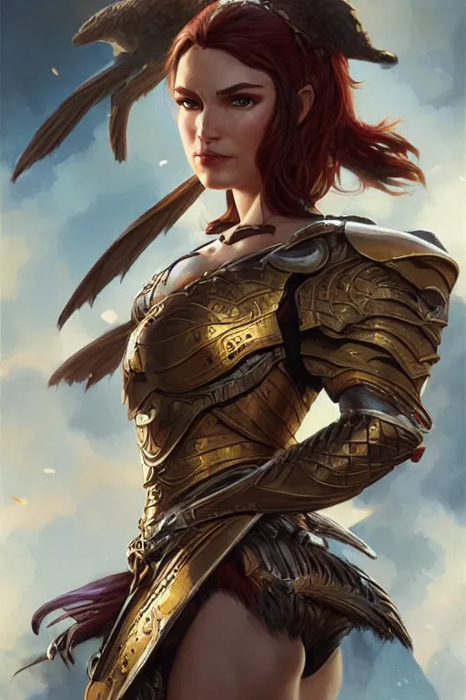 Image similar to amazon valkyrie athena, d & d, fantasy, portrait, highly detailed, headshot, digital painting, trending on artstation, concept art, sharp focus, illustration, art by artgerm and greg rutkowski and magali villeneuve