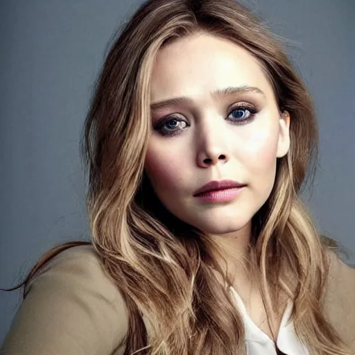 Image similar to elizabeth olsen mixed with jennifer lawrence