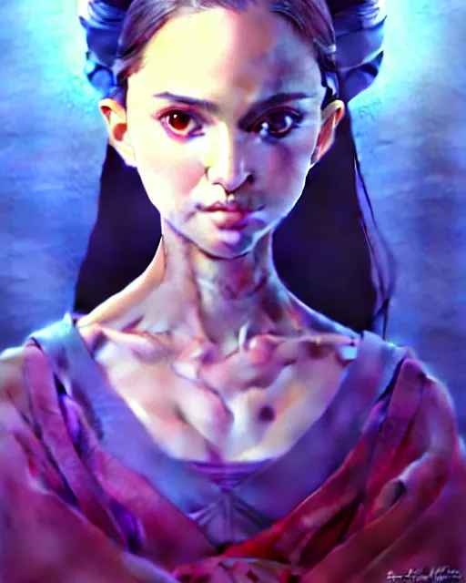 Prompt: beautiful! portrait of the popular japanese natalie portman girl, by katsuhiro otomo, yoshitaka amano, nico tanigawa, artgerm, greg rutkowski makoto shinkai takashi takeuchi studio ghibli, akihiko yoshida rendered with intense 3 d effect.