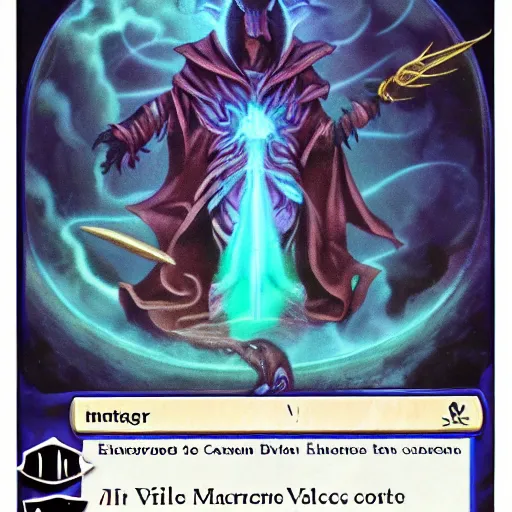 Image similar to vile mage exuding a cosmic darkness