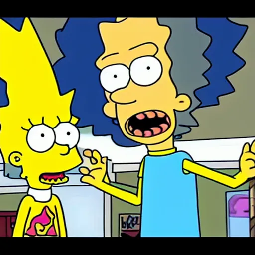 Image similar to bart simpson in rick and morty 4 k quality super realistic