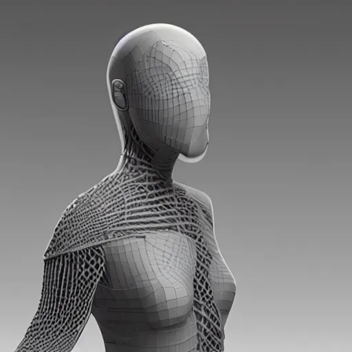 Prompt: 3d printed prosthetic , parametric design