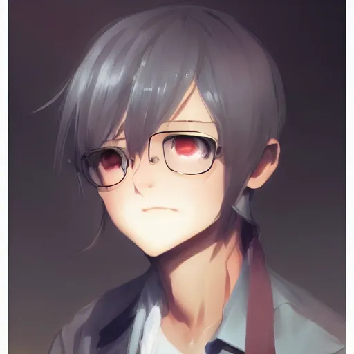 Prompt: ultrarealistic male character, smiling super detailed eyes no eyebrows symmetry face visual novel hairpin star by krenz cushart, pixiv frontpage, trending on artstation trending on pixiv manga cover