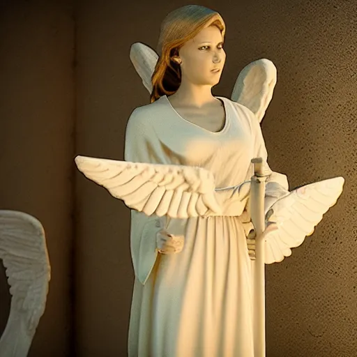 Prompt: biblically accurate angel, cinematic lighting