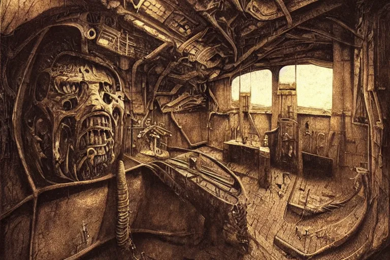 Image similar to salusa cecundus prison planet house corrino homeworld, by giger, dore, beksinski, retro sci - fi movie, highly detailed, photorealistic, 1 9 0 0 s photo