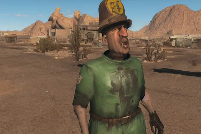 Image similar to benny from fallout : nw in mojave desert,