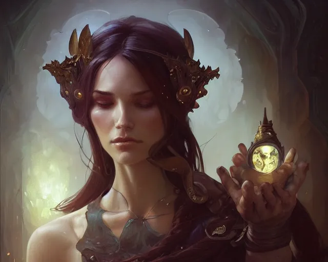 Image similar to photography of bastien lecouffe - deharme, deep focus, d & d, fantasy, intricate, elegant, highly detailed, digital painting, artstation, concept art, matte, sharp focus, illustration, hearthstone, art by artgerm and greg rutkowski and alphonse mucha