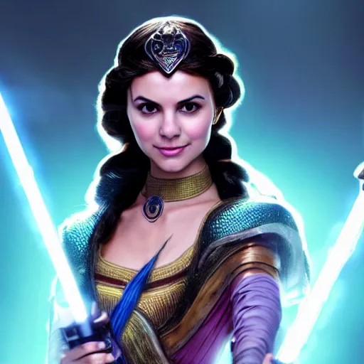 Image similar to victoria justice as princess padme in star wars episode 3, 8 k resolution, cinematic lighting, anatomically correct