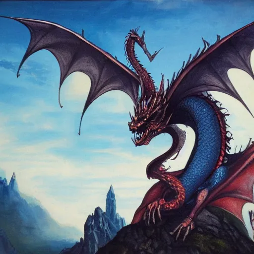 Prompt: Dragon in sytle of Van goth