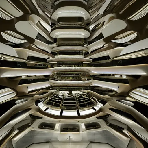 Prompt: interior of an alien mothership, foreign architecture, never seen before