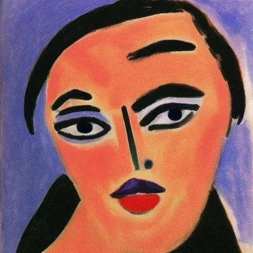 Prompt: woman face style of Matisse