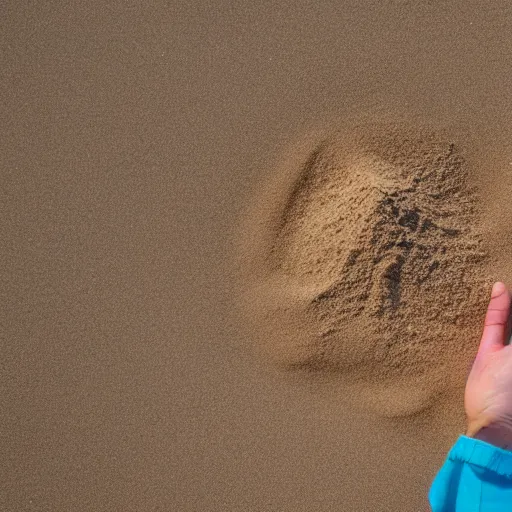 Image similar to desperate hand model rises from the white desert. hand rises from sand. 8 k