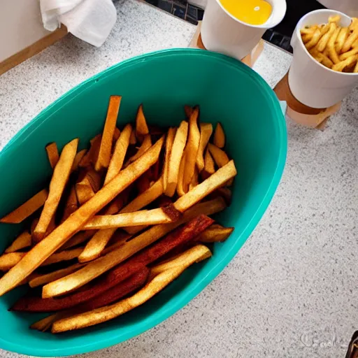 Image similar to bathtub full of fries