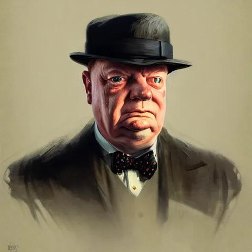 Image similar to highly detailed portrait, winston churchill, in gta v, stephen bliss, unreal engine, fantasy art by greg rutkowski, loish, rhads, ferdinand knab, makoto shinkai and lois van baarle, ilya kuvshinov, rossdraws, tom bagshaw, global illumination, radiant light, detailed and intricate environment