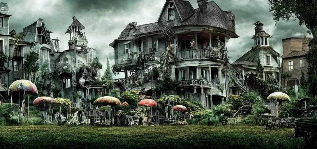 Image similar to a very high resolution image from a new movie. environment. photorealistic, photography, directed by tim burton