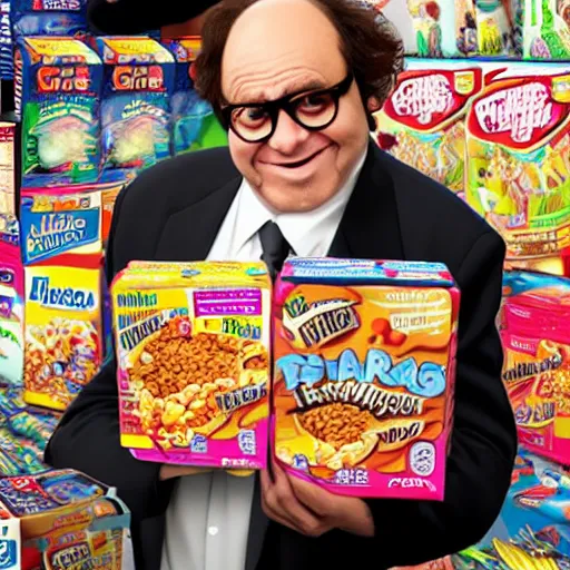 Image similar to frank reynolds on a cereal box