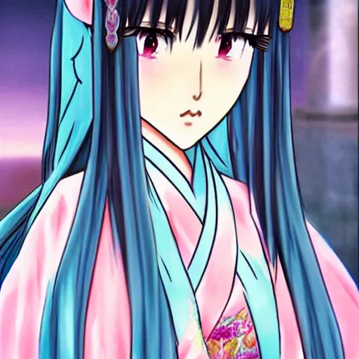 Image similar to beautiful chinese princess, anime style