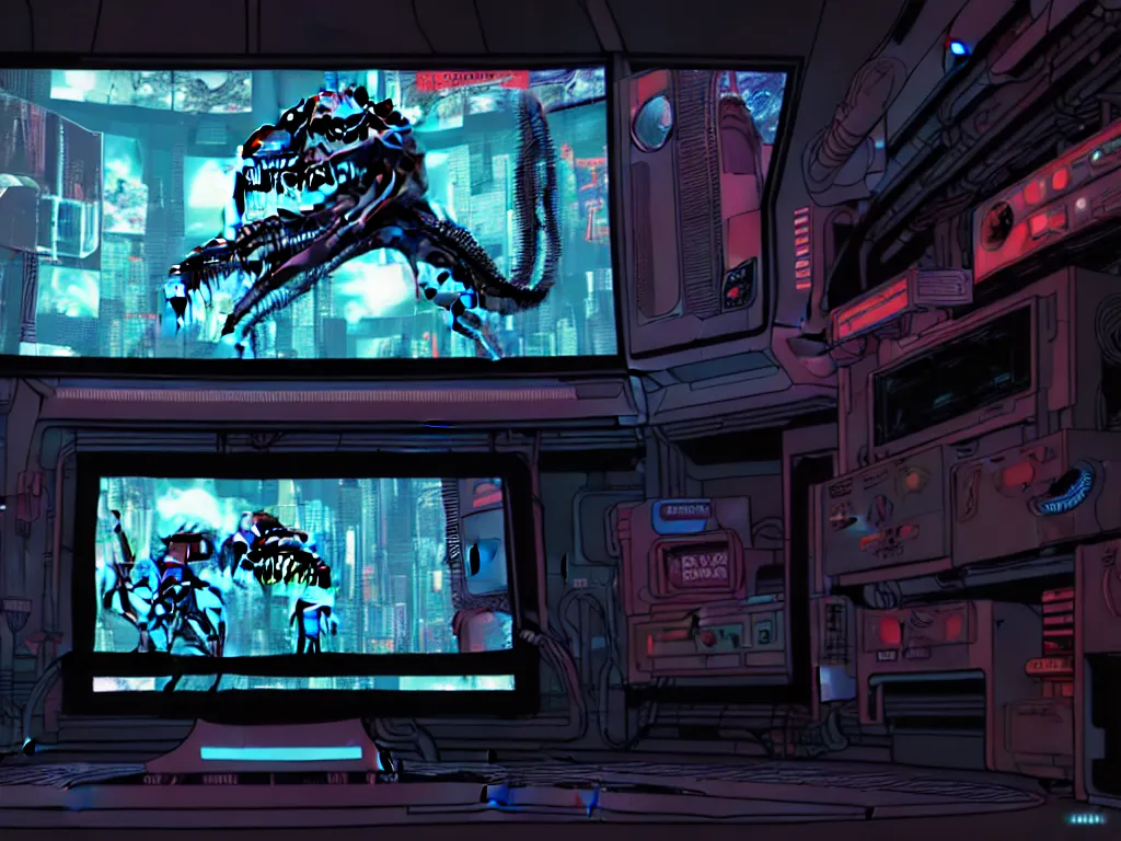 Image similar to a comic book page of a giantic retrofuturistic monitor made by elephant heads, a digital music sheet displayed in the screen, futuristic, cyberpunk, xenomorphic, biomechanical, posthuman, liminal, realistic, ultra detailed, 8 k, cycles render engine, chromatic aberration, dof
