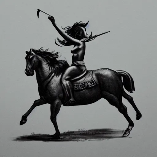 Prompt: centaur riding a horse