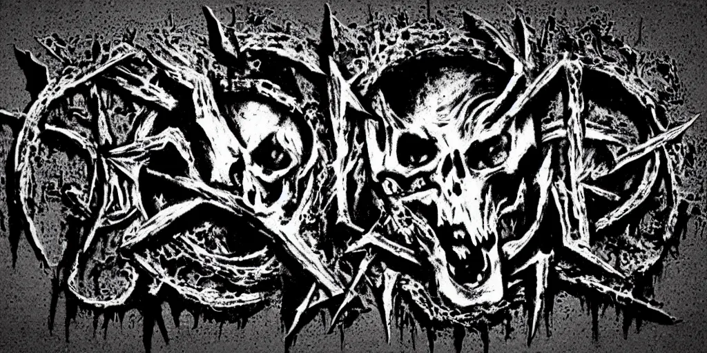 Image similar to 90s old school death metal band logo