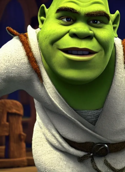 Image similar to shrek as obi wan kenobi