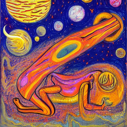 Image similar to Liminal space in outer space by John Perceval