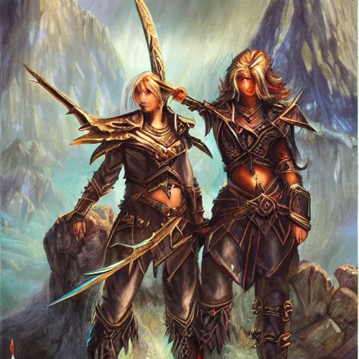 Image similar to llanowar elves, fantasy art