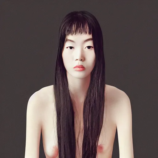 Prompt: photo of young woman by hsiao - ron cheng