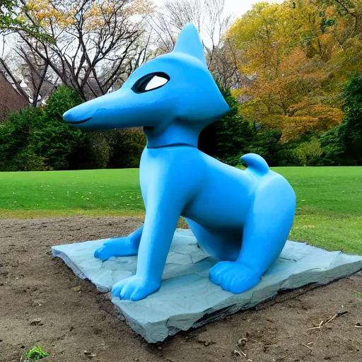 Prompt: Maquette of Bluey in Central Park