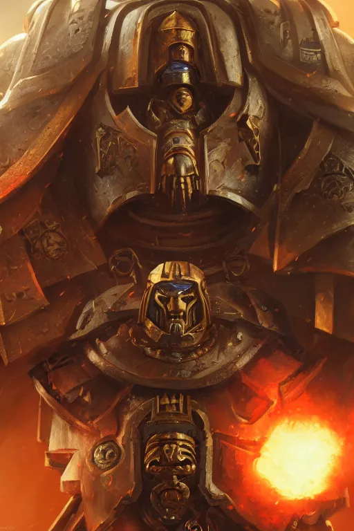 Image similar to armor portrait heros warhammer 4 0 k horus heresy fanart - the primarchs emperor by johannes helgeson animated with vfx concept artist & illustrator global illumination ray tracing hdr fanart arstation zbrush central hardmesh 8 k octane renderer comics stylized