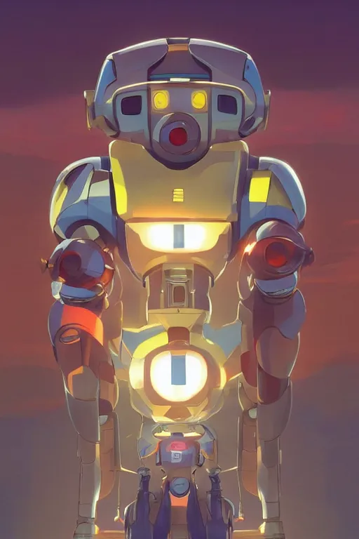 Image similar to metabots medabots medarotto medarot robot minimalist comics, behance hd by jesper ejsing, by rhads, makoto shinkai and lois van baarle, ilya kuvshinov, rossdraws global illumination ray tracing hdr radiating a glowing aura