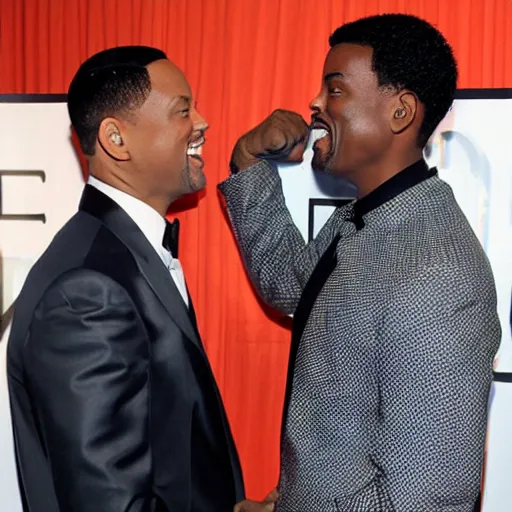 Image similar to will smith punching chris rock