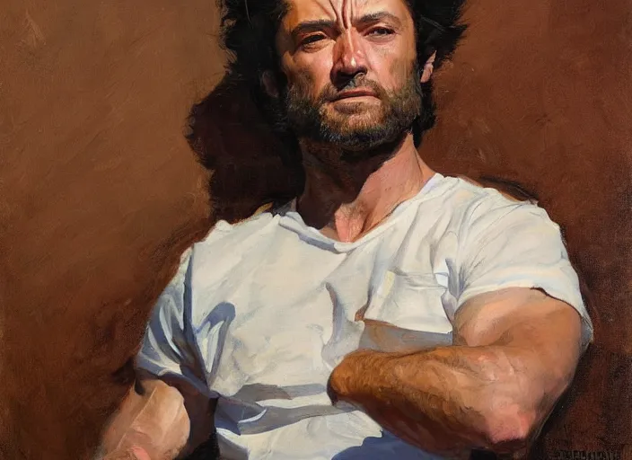 Image similar to a highly detailed beautiful portrait of wolverine gregory manchess, james gurney, james jean