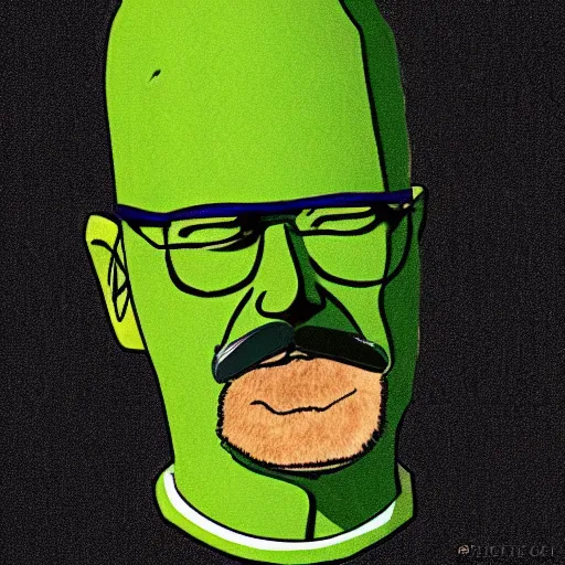 Prompt: HeisenRick turned himself into a pickle!