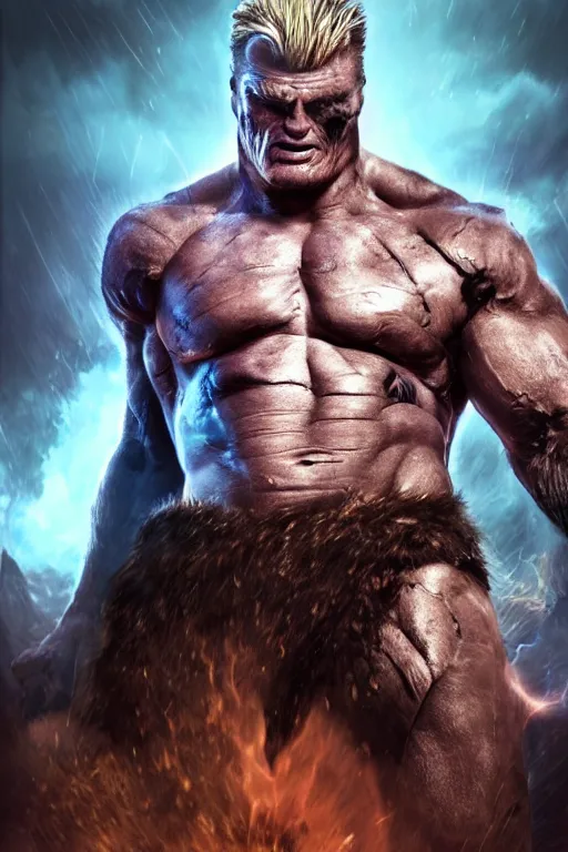 Image similar to portrait of dolph lundgren as destruction of the endless, the sandman, herculean thanos, conan the barbarian, second life avatar, the sims 4