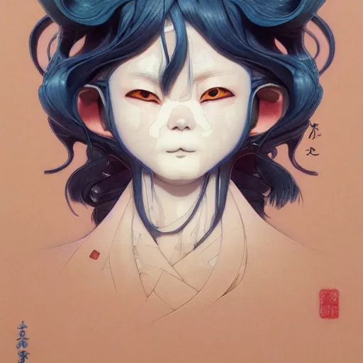Prompt: prompt : yokai portrait soft light painted by james jean and katsuhiro otomo and erik jones, inspired by evangeleon anime, smooth face feature, intricate oil painting, high detail illustration, sharp high detail, manga and anime 1 9 9 9