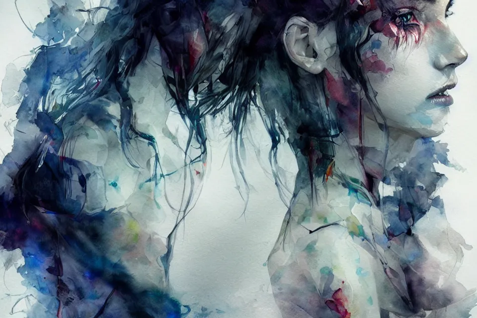 Prompt: concept art, trending on cgsociety and unreal engine, light effect, highly detailed, super wide angle, watercolor by Agnes Cecile