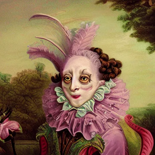 Prompt: pastel rococo horrors beyond our comprehension