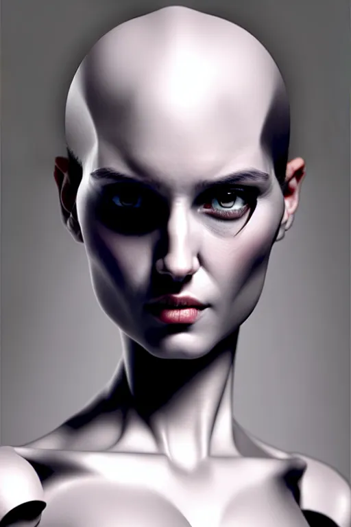 Image similar to Photorealistic hyperrealism android by Artgerm and WLOP