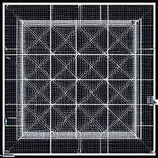 Prompt: a square vector art panel for cnc plasma, laser, geometric circuit pattern