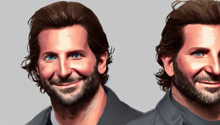 Prompt: Cartoon version of Bradley Cooper, hyperdetailed, artstation, cgsociety, 8k