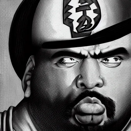 Image similar to ultra realistic portrait painting of big pun, art by akira toriyama, 4 k, dragon ball artstyle, cel shaded, highly detailed, epic lighting