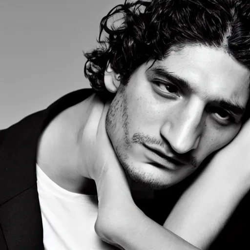 Prompt: louis garrel portrait, arcane netflix, arcane jayce, arcane vi, arcane jinx, acrace catoon