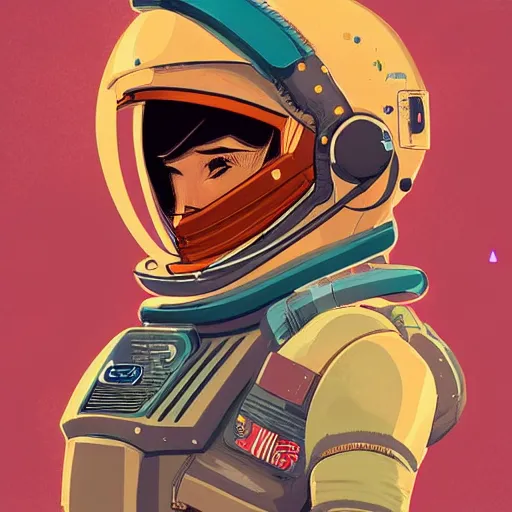 Prompt: a beautiful portrait of a space bounty hunter by Wes Anderson trending on Artstation