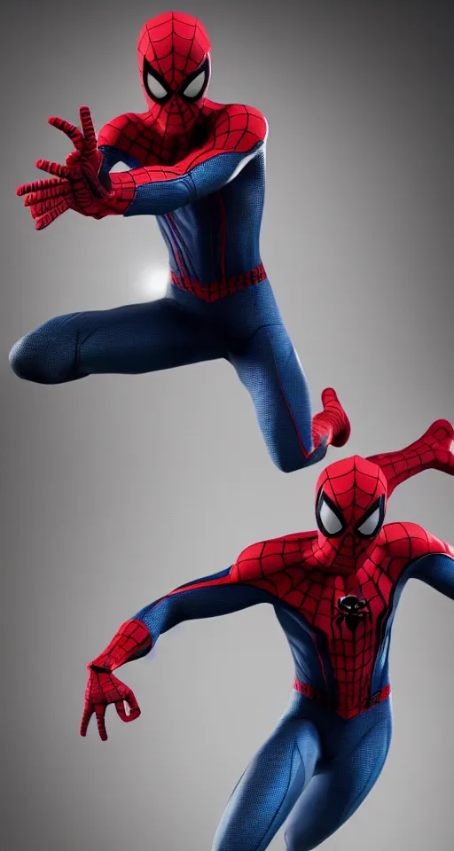 Image similar to full body shot film still of spider-man, 3d render, Unreal Engine, octane render, ray tracing, Unity, highly detailed, high quality, HD, 4k, 8k, realistic, sharp, trending