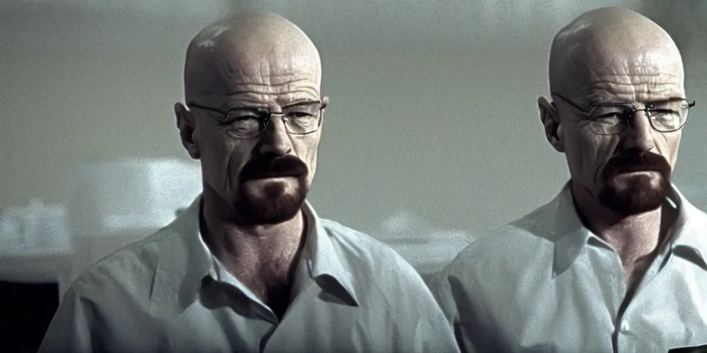 Image similar to walter white in'the holy mountain'( 1 9 7 3 ), movie still frame