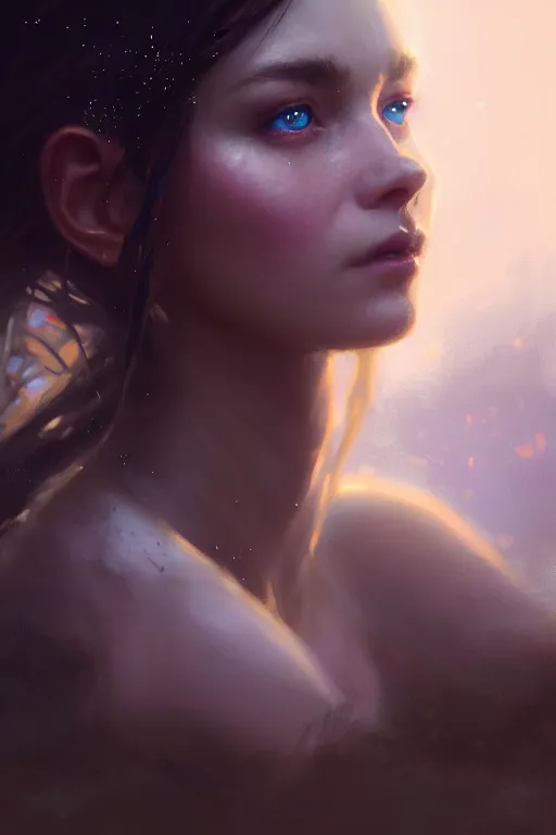 Image similar to cinematic shot of an epic portrait of a fairy dressed in military clothes, shiny skin, beautiful eyes, beautiful, small details, night setting, realistic poster with volumetric light from craig mallism, artgerm, jeremy lipkin and michael garmash, unreal engine, radiant light, detailed and complex environment, digital art, trends at art station, a masterpiece