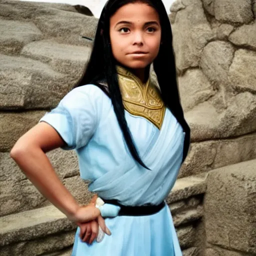 Prompt: photo of real life Katara from Avatar